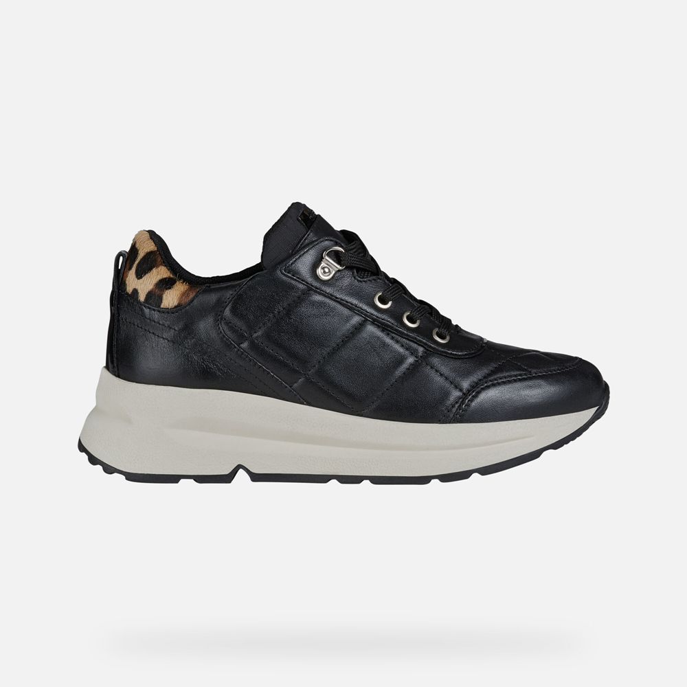 Geox Bayan Spor Ayakkabı Siyah - Backsie - DFH-952043